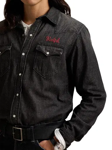 Polo Ralph Lauren Men's Graphic Denim Shirt - Venthon Wash | Thumbnail 5