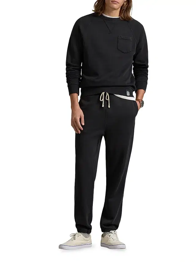 Polo Ralph Lauren Men's Garment-Dyed Fleece Sweatshirt - Polo Black