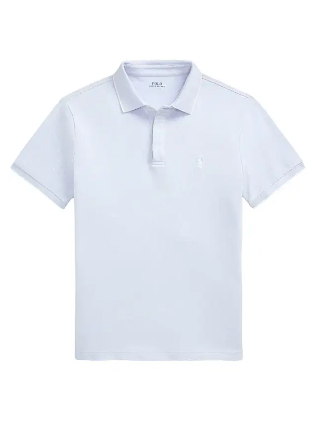Polo Ralph Lauren Men's Custom-Slim-Fit Stretch Oxford Mesh Polo Shirt - Office Blue White