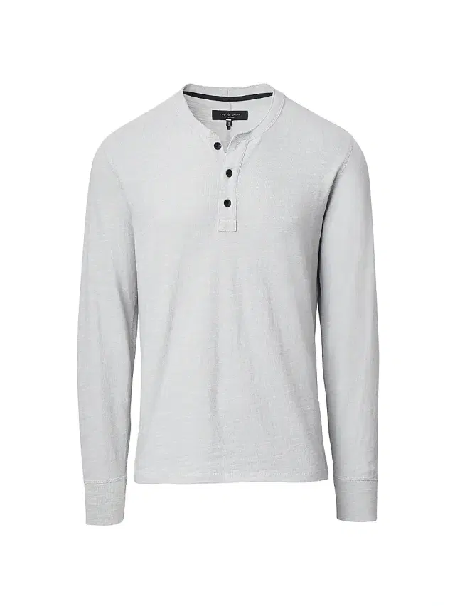 rag & bone Men's Classic Flame Henley - Harbor Grey