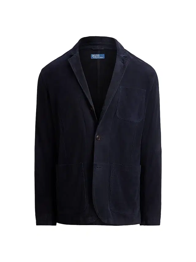 Polo Ralph Lauren Men's Split Suede Modern-Fit Sport Coat - Collection Navy