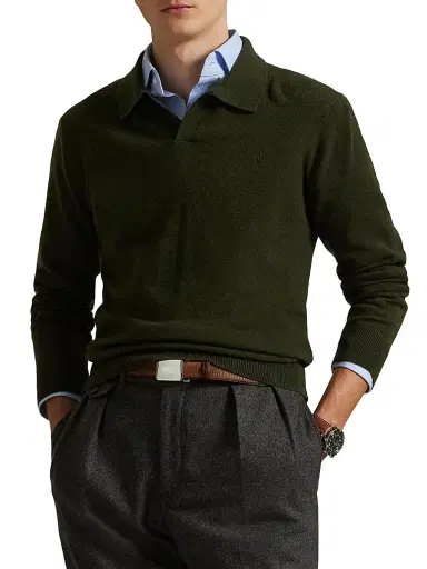 Polo Ralph Lauren Men's Wool Polo Sweater | Thumbnail 3 Polo Ralph Lauren Men's Wool Polo Sweater | Thumbnail 3