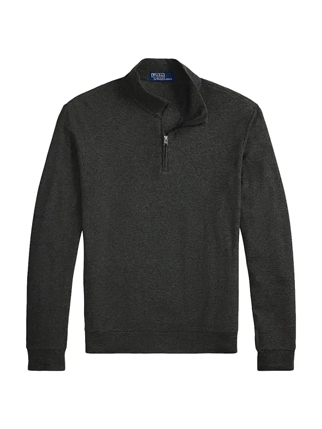 Polo Ralph Lauren Men's Luxury Textured Quarter-Zip Sweatshirt - Windsor Heather Blackboot
