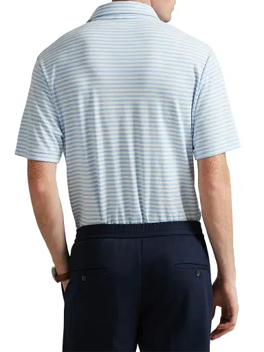 Polo Ralph Lauren Men's Striped Cotton Logo Polo Shirt | Thumbnail 4 Polo Ralph Lauren Men's Striped Cotton Logo Polo Shirt | Thumbnail 4