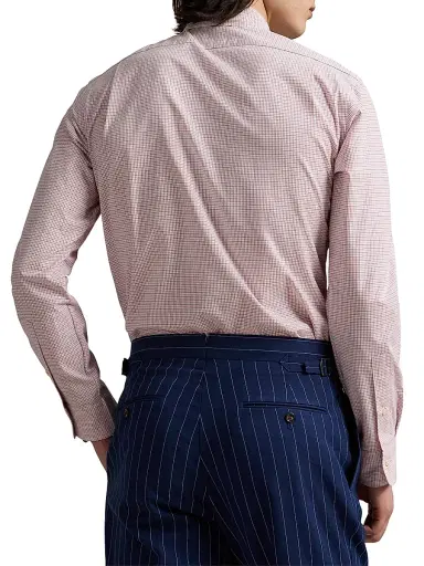 Polo Ralph Lauren Men's Check Cotton Poplin Button-Front Shirt | Thumbnail 4 Polo Ralph Lauren Men's Check Cotton Poplin Button-Front Shirt | Thumbnail 4
