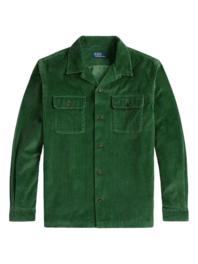 Polo Ralph Lauren Men's Corduroy Button-Front Shirt - Meadow Green