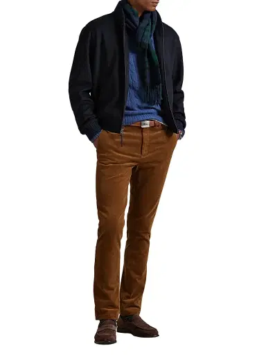 Polo Ralph Lauren Men's Wool-Blend Zip-Up Bomber Jacket - Collection Navy - Size XXL | Thumbnail 2 Polo Ralph Lauren Men's Wool-Blend Zip-Up Bomber Jacket - Collection Navy - Size XXL | Thumbnail 2