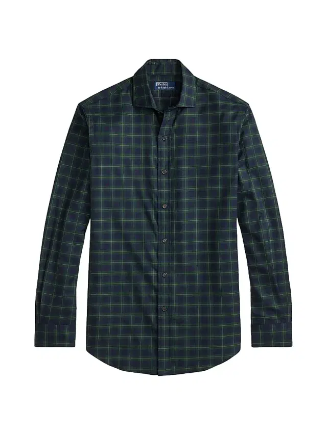 Polo Ralph Lauren Men's Classic-Fit Plaid Twill Button-Front Shirt - Navy Green Multi