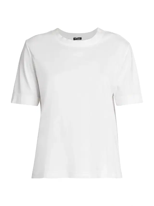 Kiton Women's Cashmere-Silk Jersey T-Shirt - Optical White