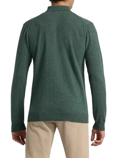 Saks Fifth Avenue Men's COLLECTION Cashmere Long-Sleeve Polo Sweater | Thumbnail 5