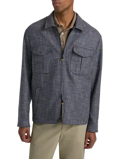 Sartorio Napoli Men's Wool-Blend Full-Zip Shirt Jacket | Thumbnail 3 Sartorio Napoli Men's Wool-Blend Full-Zip Shirt Jacket | Thumbnail 3