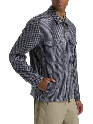Sartorio Napoli Men's Wool-Blend Full-Zip Shirt Jacket | Thumbnail 4 Sartorio Napoli Men's Wool-Blend Full-Zip Shirt Jacket | Thumbnail 4