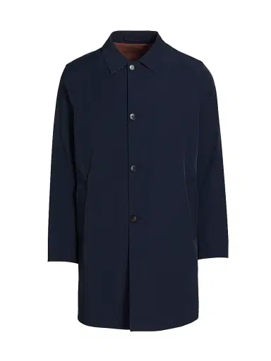 Sartorio Napoli Men's Ben Reversible Single-Breasted Car Coat - Navy Brown | Thumbnail 1 Sartorio Napoli Men's Ben Reversible Single-Breasted Car Coat - Navy Brown | Thumbnail 1