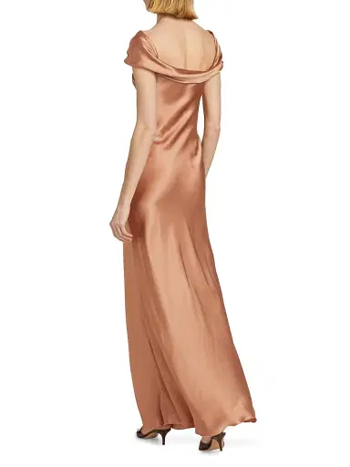 Alberta Ferretti Women's Satin Off-The-Shoulder Gown | Thumbnail 5 Alberta Ferretti Women's Satin Off-The-Shoulder Gown | Thumbnail 5