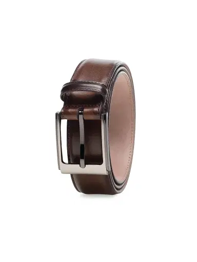Magnanni Men's Vega 35MM Leather Belt - Tabaco | Thumbnail 2