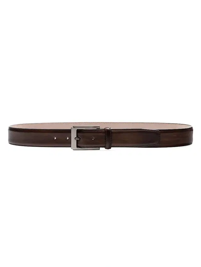 Magnanni Men's Vega 35MM Leather Belt - Tabaco