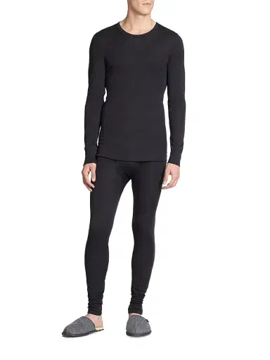 Hanro Men's Woolen Silk Long Sleeve Crewneck Tee | Thumbnail 2 Hanro Men's Woolen Silk Long Sleeve Crewneck Tee | Thumbnail 2