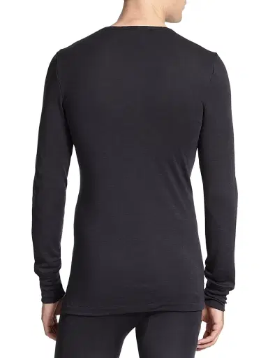 Hanro Men's Woolen Silk Long Sleeve Crewneck Tee | Thumbnail 4 Hanro Men's Woolen Silk Long Sleeve Crewneck Tee | Thumbnail 4