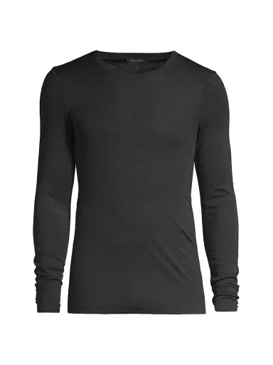 Hanro Men's Woolen Silk Long Sleeve Crewneck Tee | Thumbnail 1 Hanro Men's Woolen Silk Long Sleeve Crewneck Tee | Thumbnail 1