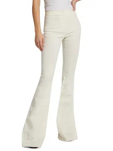 Brandon Maxwell Women's The Fae Mid-Rise Flared Pants - Grey - Size 2 | Thumbnail 3