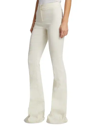 Brandon Maxwell Women's The Fae Mid-Rise Flared Pants - Grey - Size 2 | Thumbnail 4