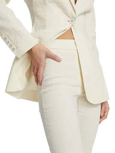 Brandon Maxwell Women's The Fae Mid-Rise Flared Pants - Grey - Size 2 | Thumbnail 6