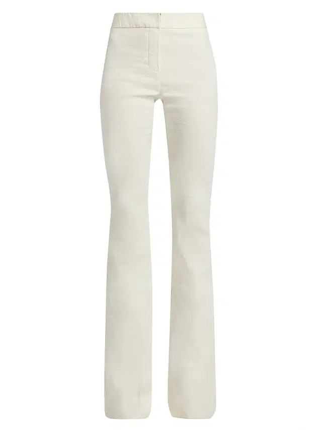 Brandon Maxwell Women's The Fae Mid-Rise Flared Pants - Grey