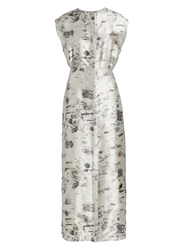 Brandon Maxwell Women's Eleonora Silk Birch Shirtdress - Birch