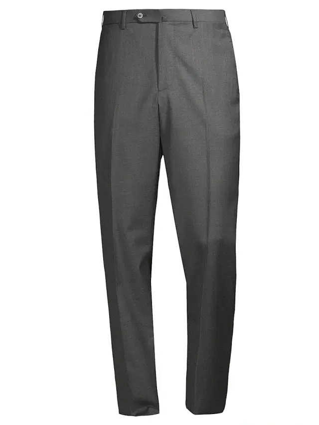 Isaia Men's Sanita Wool Dress Pants - Dark Grey