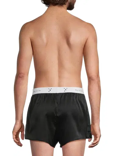 Fleur du Mal Men's Logo Silk Boxer Trunks | Thumbnail 6 Fleur du Mal Men's Logo Silk Boxer Trunks | Thumbnail 6