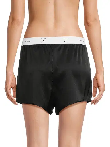 Fleur du Mal Men's Logo Silk Boxer Trunks | Thumbnail 8 Fleur du Mal Men's Logo Silk Boxer Trunks | Thumbnail 8
