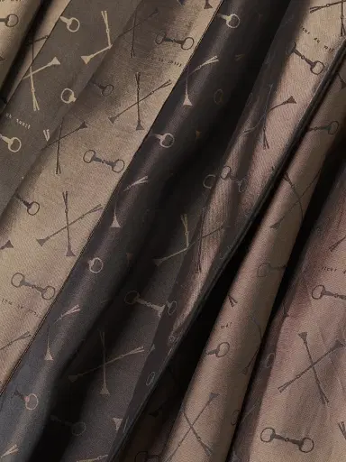 Fleur du Mal Men's Logo Jacquard Silk-Blend Robe - Shroom | Thumbnail 6 Fleur du Mal Men's Logo Jacquard Silk-Blend Robe - Shroom | Thumbnail 6