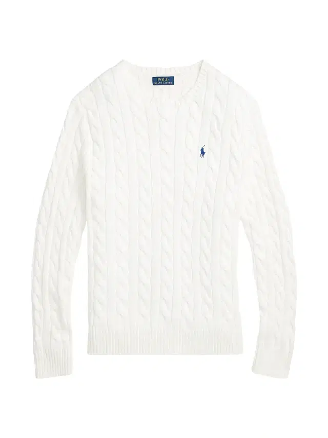 Polo Ralph Lauren Men's Cable-Knit Cotton Sweater - White