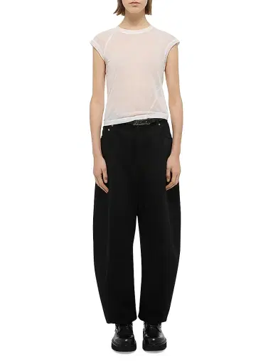 Helmut Lang Women's Twisted Crop Crewneck Top - White - Size Small | Thumbnail 2 Helmut Lang Women's Twisted Crop Crewneck Top - White - Size Small | Thumbnail 2