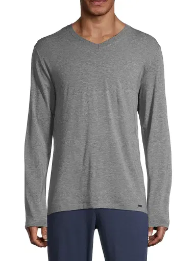 Hanro Men's Casuals Long-Sleeve V-Neck T-Shirt | Thumbnail 3 Hanro Men's Casuals Long-Sleeve V-Neck T-Shirt | Thumbnail 3