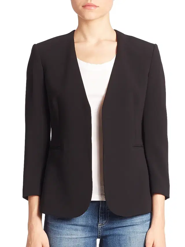 Theory Women's Lindrayia B Admiral Crepe Jacket - Black