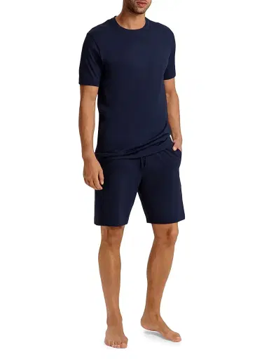Hanro Men's Night & Day Hybrid Shorts - Deep Navy | Thumbnail 2