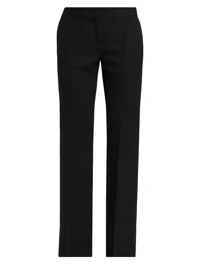 MOSCHINO Women's Wool-Blend Straight-Leg Trousers - Black