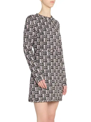 Giambattista Valli Women's Wool Blend Tweed Minidress - Black Quartz Rose - Size 2 | Thumbnail 4 Giambattista Valli Women's Wool Blend Tweed Minidress - Black Quartz Rose - Size 2 | Thumbnail 4
