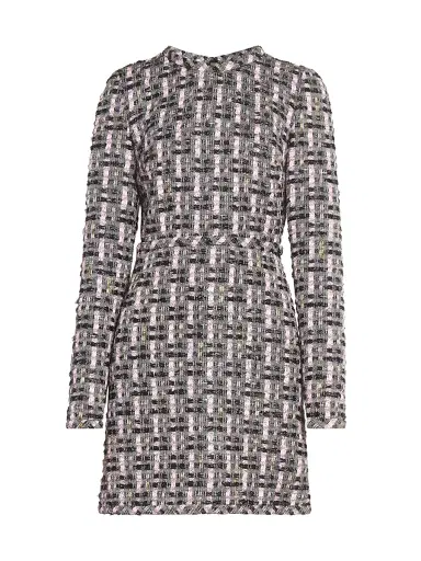 Giambattista Valli Women's Wool Blend Tweed Minidress - Black Quartz Rose - Size 2 | Thumbnail 1 Giambattista Valli Women's Wool Blend Tweed Minidress - Black Quartz Rose - Size 2 | Thumbnail 1
