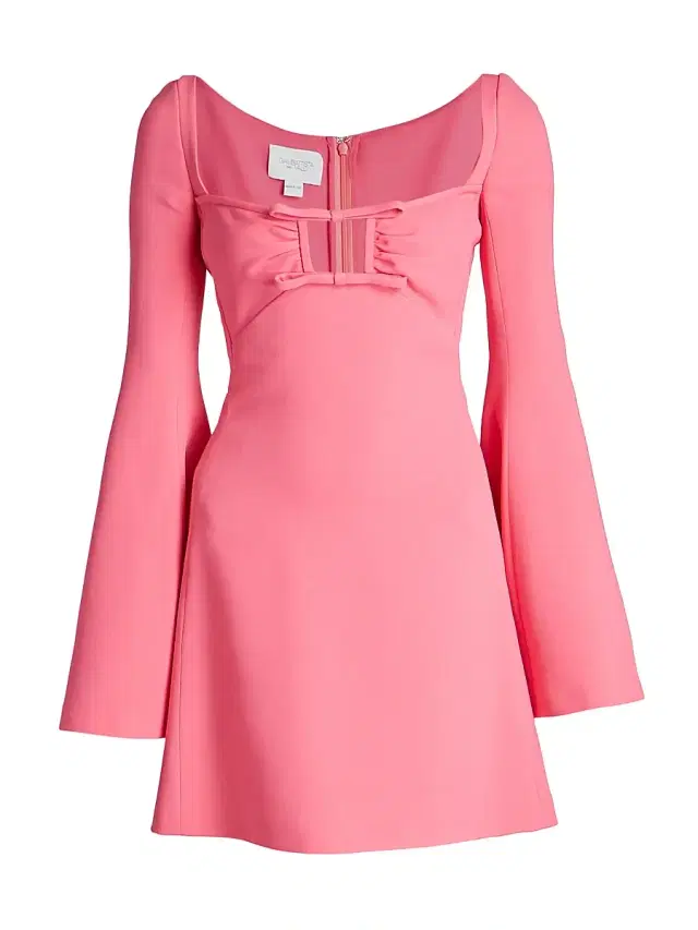 Giambattista Valli Women's Bell-Sleeve Minidress - Coral