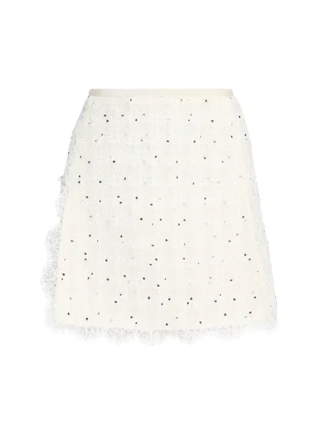 Giambattista Valli Women's Polka Dot Tweed Miniskirt - Ivory - Size 10