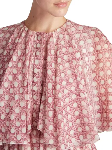 Giambattista Valli Women's Printed Capelette Midi-Dress - Rose | Thumbnail 6 Giambattista Valli Women's Printed Capelette Midi-Dress - Rose | Thumbnail 6