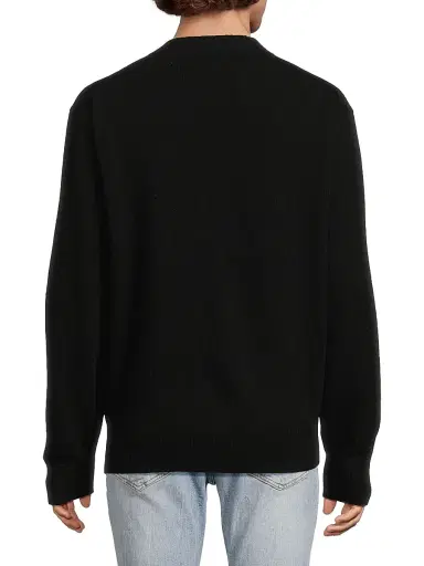 Sacai Men's Wool Zip-Front Cardigan - Black - Size Large | Thumbnail 5