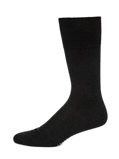 FALKE Men's No. 6 Finest Merino & Silk Socks - Black - Size 6.5 | Thumbnail 1