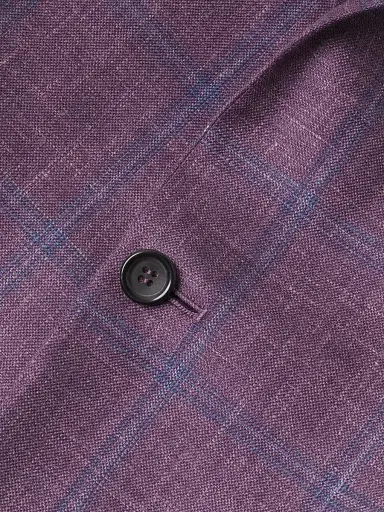Canali Men's Windowpane Plaid Wool-Silk-Linen Sport Coat - Purple - Size 38 | Thumbnail 6 Canali Men's Windowpane Plaid Wool-Silk-Linen Sport Coat - Purple - Size 38 | Thumbnail 6