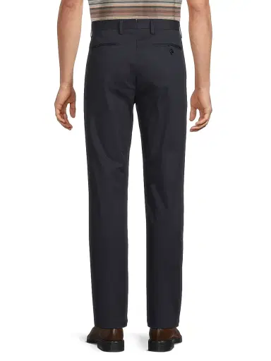 Paul Smith Men's Stretch-Twill Straight-Leg Trousers - Navy | Thumbnail 5