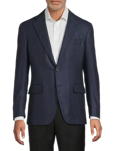 Canali Men's Solid Silk-Cashmere Sport Coat - Dark Blue - Size 42 | Thumbnail 3 Canali Men's Solid Silk-Cashmere Sport Coat - Dark Blue - Size 42 | Thumbnail 3