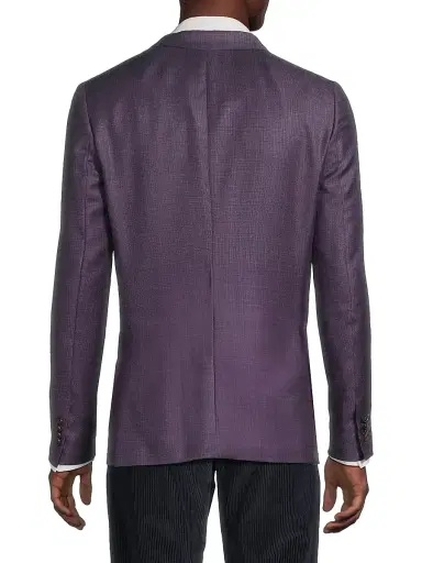 Paul Smith Men's Tribute to Photography Wool Two-Button Jacket - Purple - Size 40 | Thumbnail 5