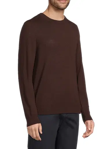 Paul Smith Men's Wool Crewneck Sweater - Very Dark Red | Thumbnail 4 Paul Smith Men's Wool Crewneck Sweater - Very Dark Red | Thumbnail 4